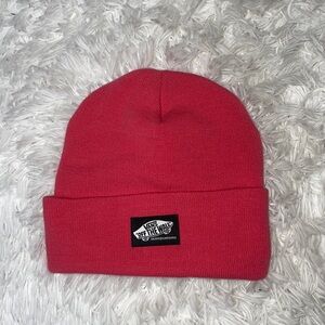 Pink vans beanie